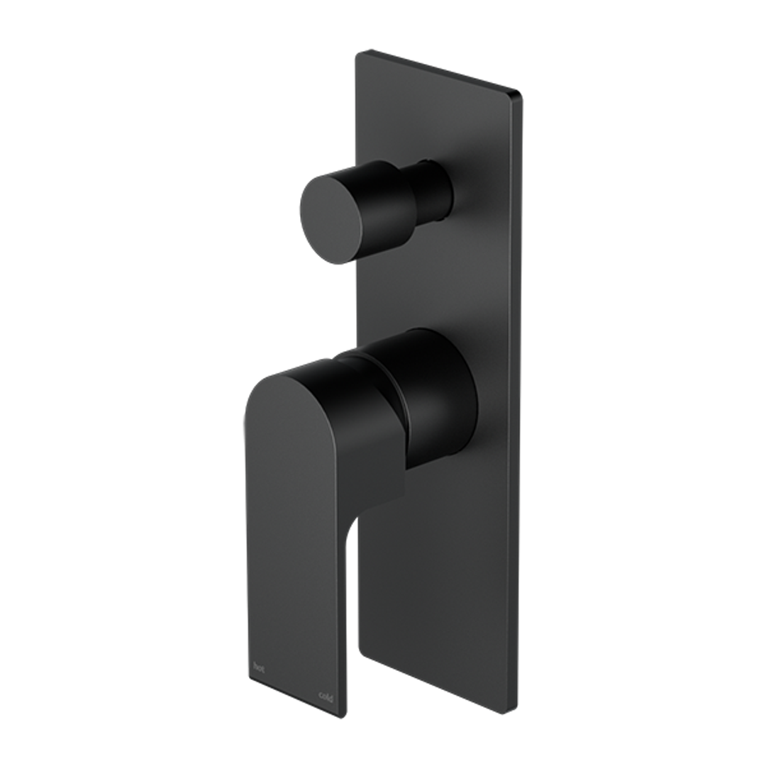 Nero Bianca Shower Mixer With Divertor Shower - Matt Black
