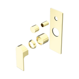 Nero Bianca Shower Mixer With Diverter Trim Kits Only - Brushed Gold