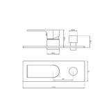 Nero Bianca Shower Mixer With Diverter Trim Kits Only - Brushed Gold