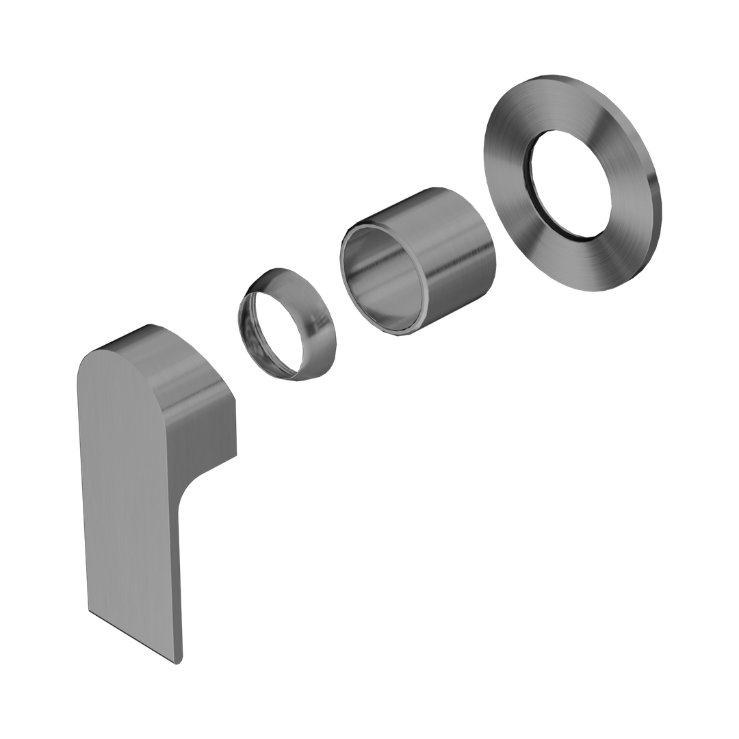 Nero Bianca Shower Mixer 80Mm Plate Trim Kits Only - Gunmetal