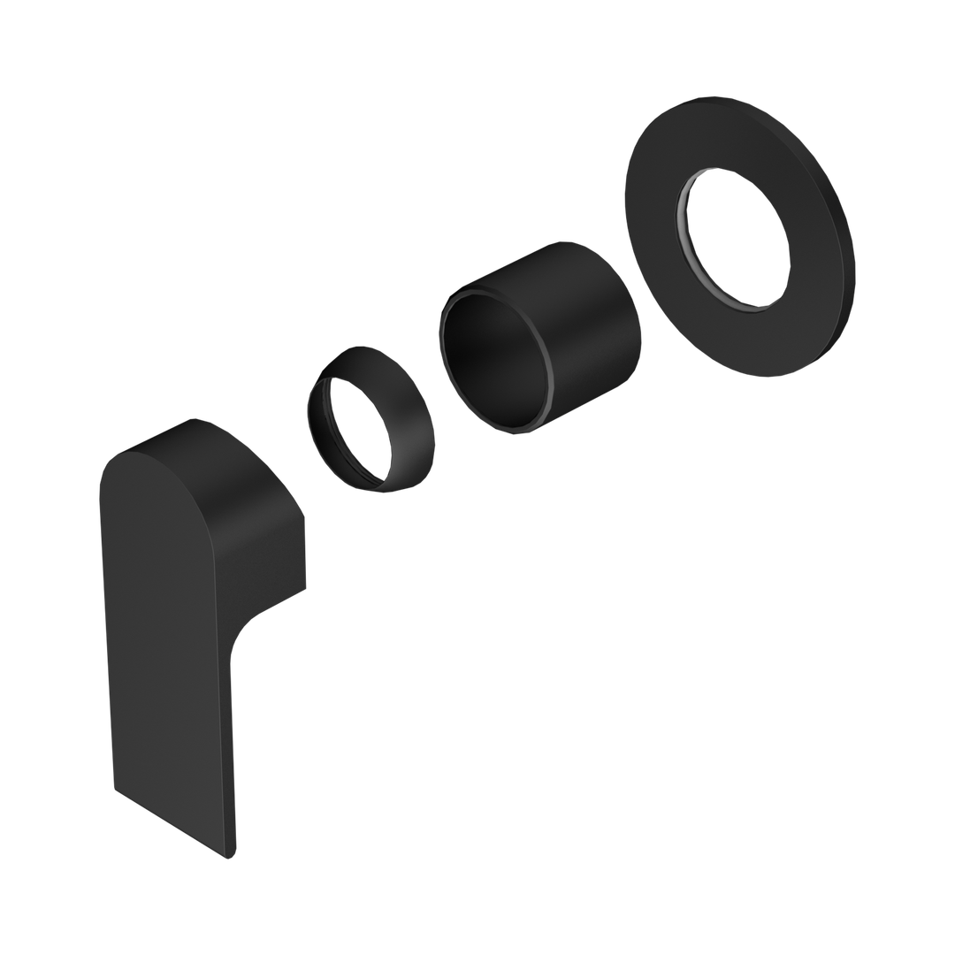 Nero Bianca Shower Mixer 80Mm Plate Trim Kits Only - Matte Black