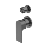 Nero Bianca Shower Mixer With Diverter Separate Back Plate - Gunmetal