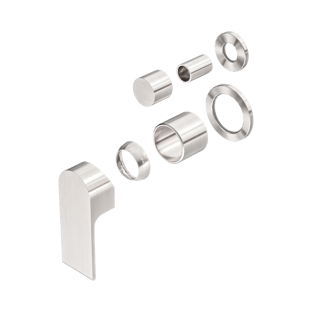 Nero Bianca Shower Mixer With Diverter Separate Back Plate Trim Kits Only - Brushed Nickel