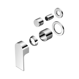 Nero Bianca Shower Mixer With Diverter Separate Back Plate Trim Kits Only - Chrome