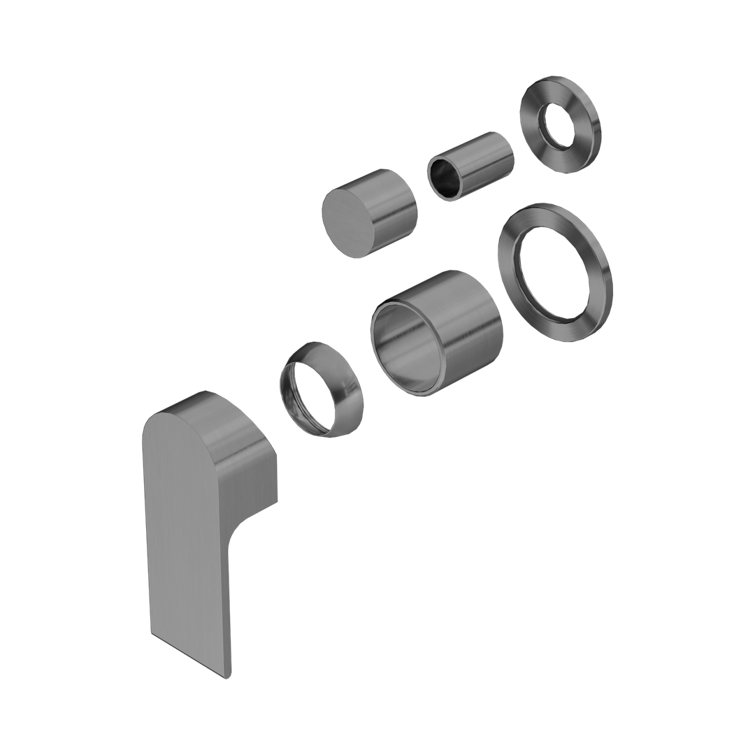Nero Bianca Shower Mixer With Diverter Separate Back Plate Trim Kits Only - Gunmetal