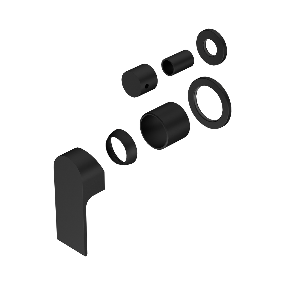 Nero Bianca Shower Mixer With Diverter Separate Back Plate Trim Kits Only - Matte Black