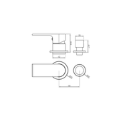 Nero Bianca Shower Mixer With Diverter Separate Back Plate Trim Kits Only - Brushed Bronze