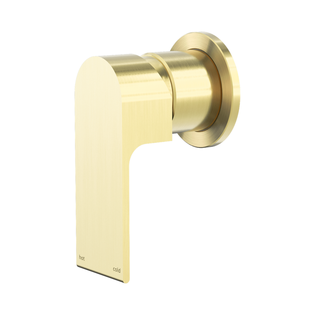 Nero Bianca Shower Mixer 60mm Plate - Brushed Gold