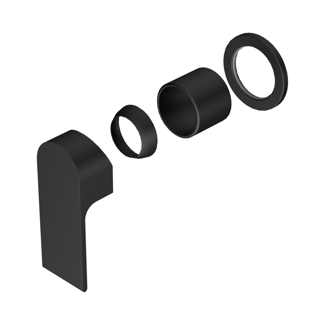 Nero Bianca Shower Mixer 60Mm Plate Trim Kits Only - Matte Black