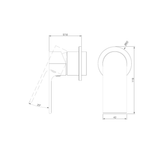 Nero Bianca Shower Mixer 60Mm Plate Trim Kits Only - Brushed Bronze