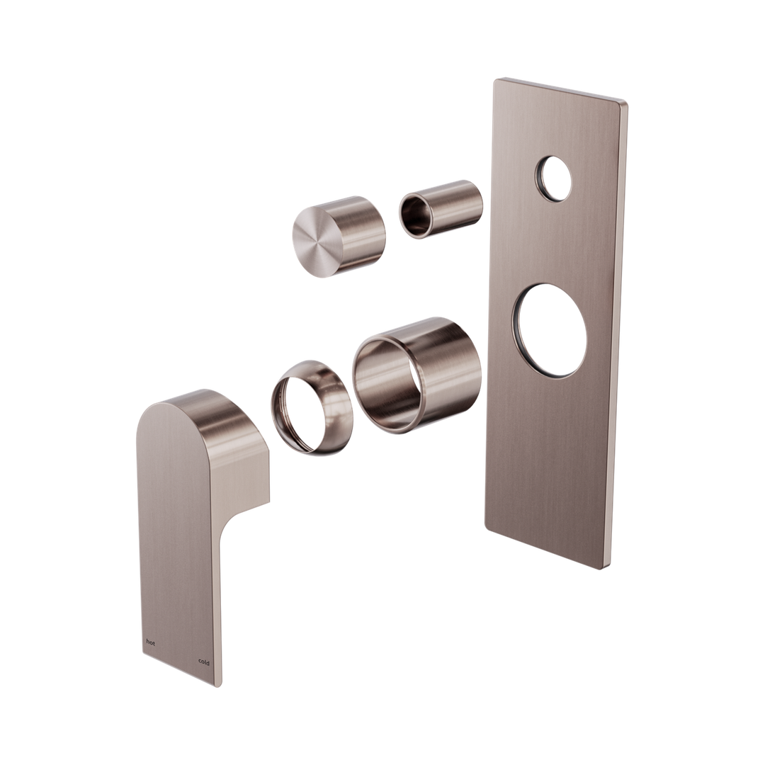 Nero Bianca Shower Mixer With Diverter Trim Kits Only - Brushed Bronze