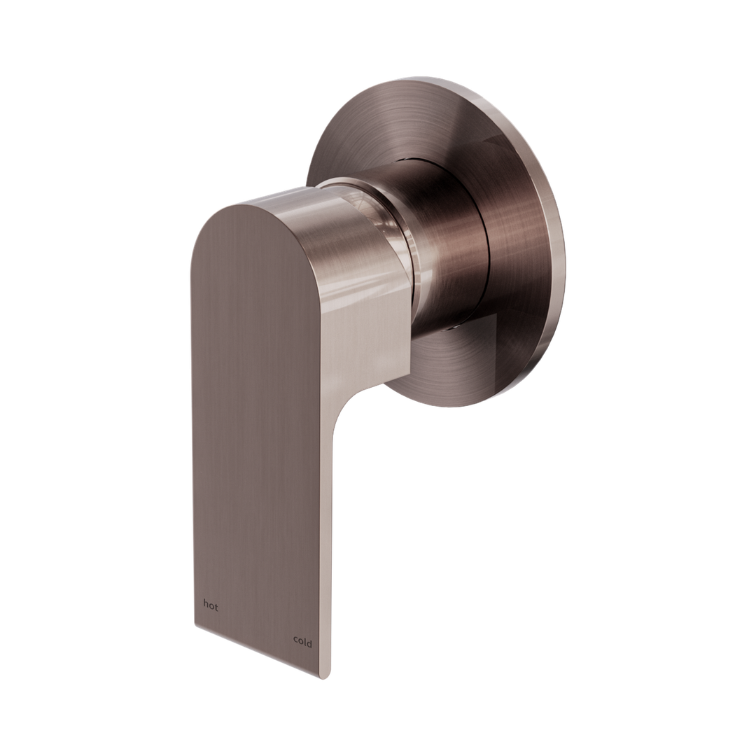 Nero Bianca Shower Mixer 80Mm Plate - Brushed Bronze