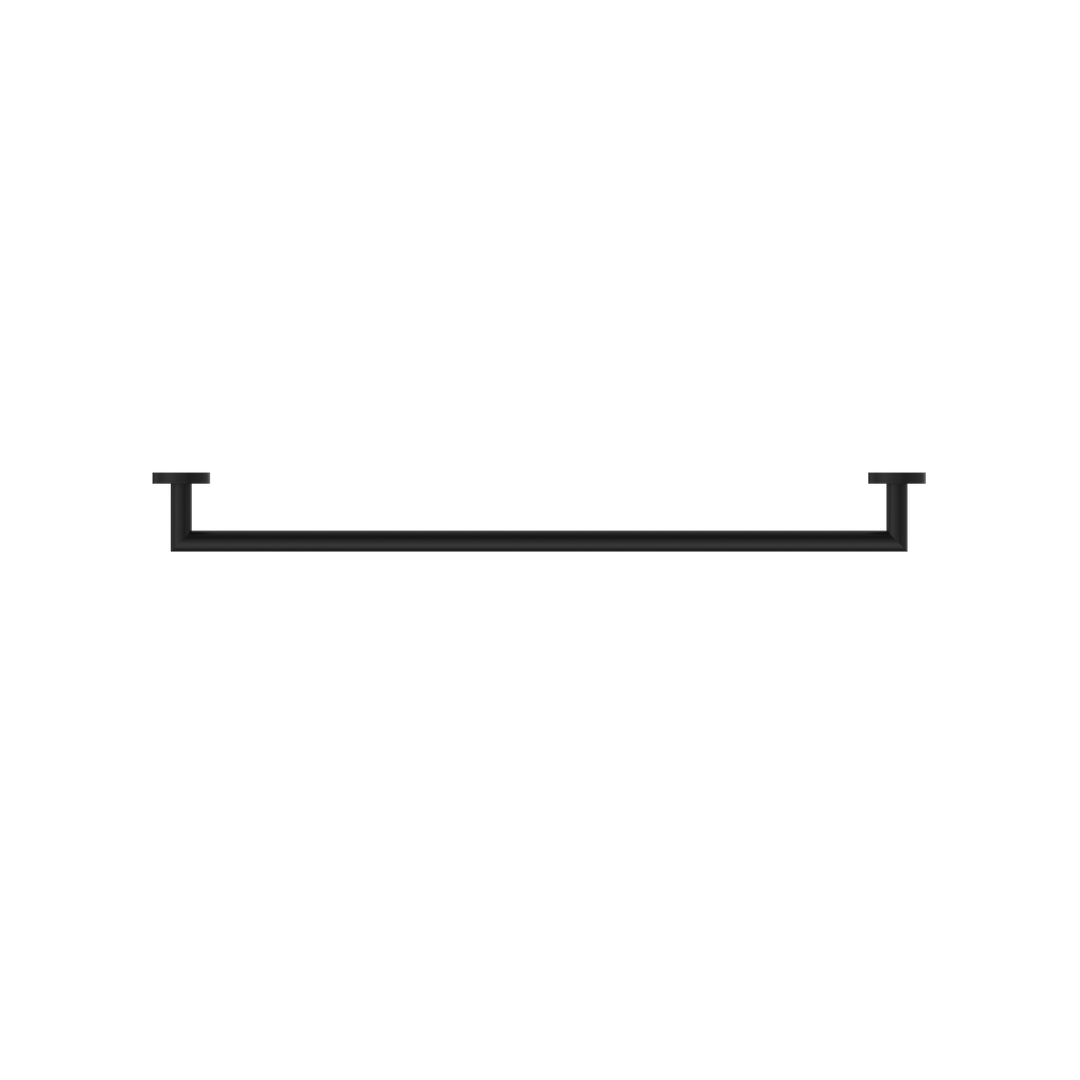 Nero Dolce 700Mm Single Towel Rail - Matte Black