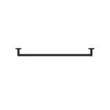 Nero Dolce 700Mm Single Towel Rail - Matte Black