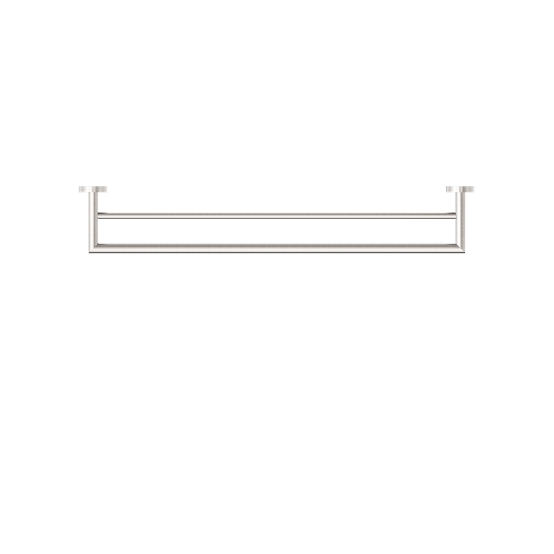 Nero Dolce 700Mm Double Towel Rail - Brushed Nickel