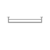 Nero Dolce 700Mm Double Towel Rail - Chrome