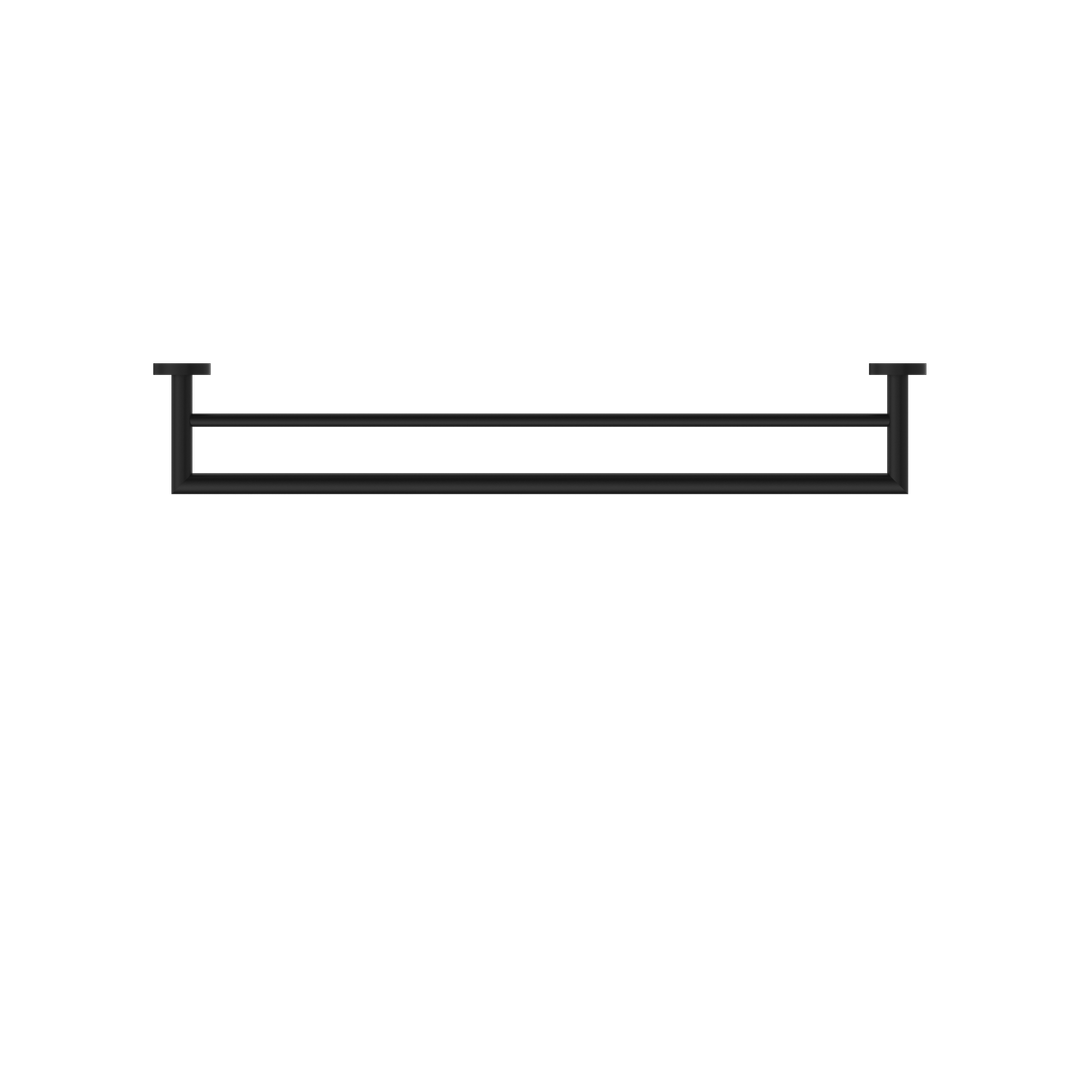 Nero Dolce 700Mm Double Towel Rail - Matte Black