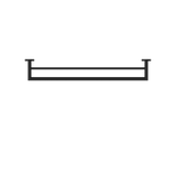 Nero Dolce 700Mm Double Towel Rail - Matte Black