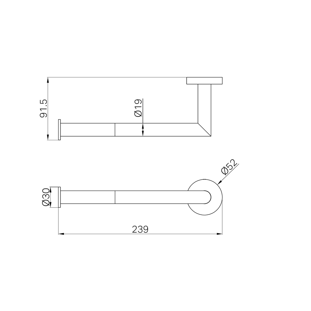 Nero Dolce Hand Towel Rail - Brushed Nickel