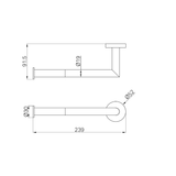 Nero Dolce Hand Towel Rail - Brushed Nickel