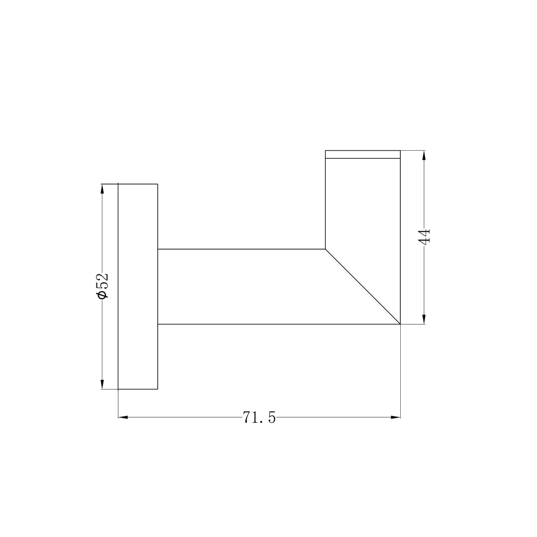 Dolce Nero Robe Hook Shower - Brushed Nickel