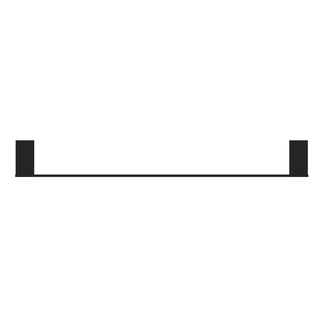 Nero Celia 600Mm Single Towel Rail - Matte Black