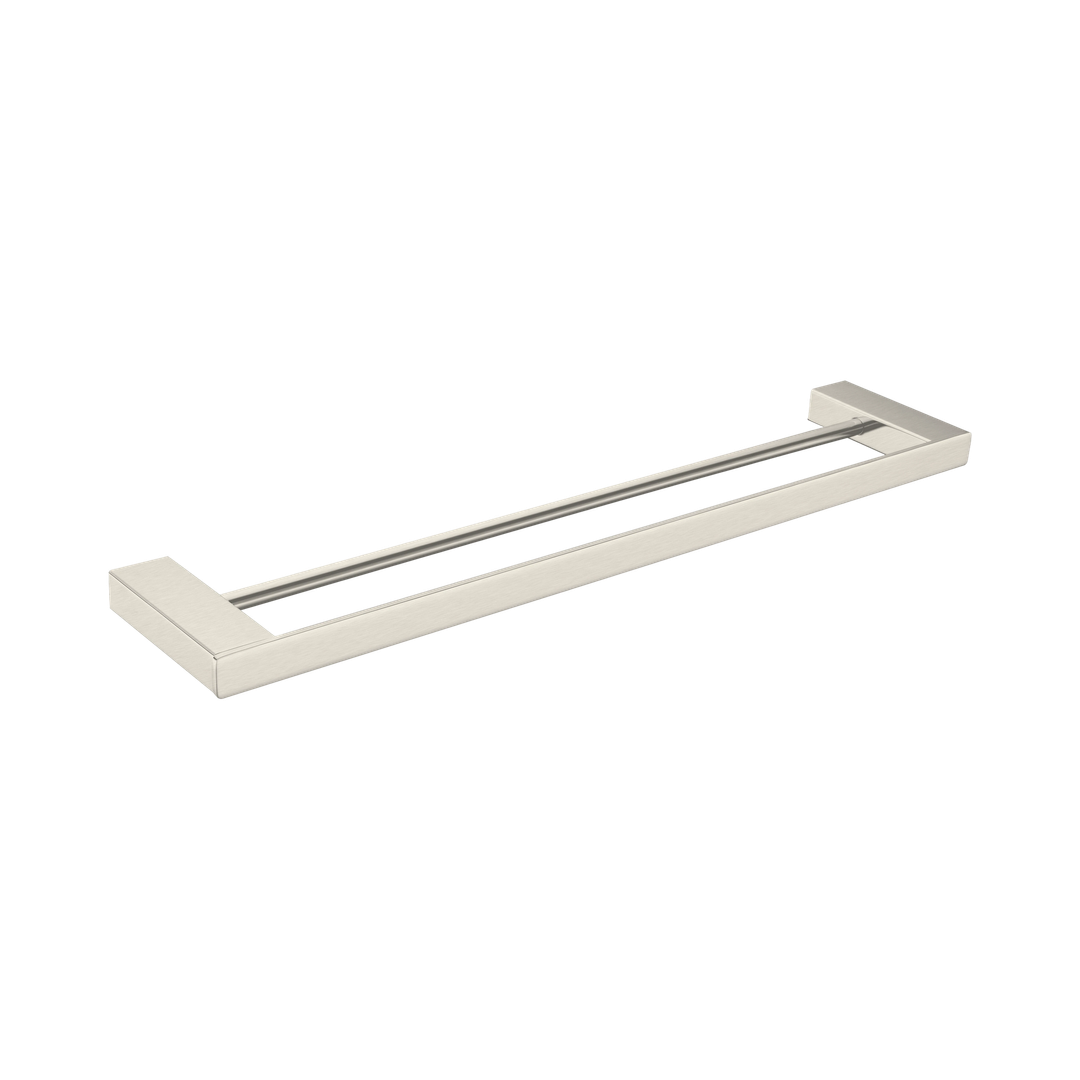 Nero Celia Double Towel Rail 600Mm - Brushed Nickel