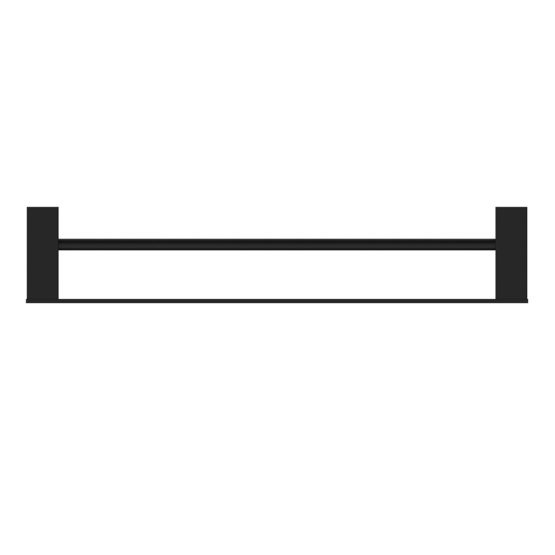 Nero Celia 600Mm Double Towel Rail - Matte Black