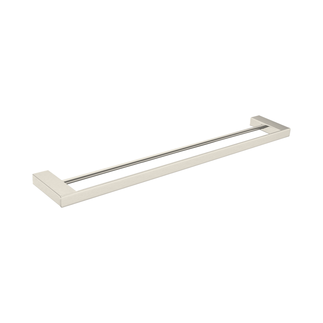 Nero Celia Double Towel Rail 800Mm - Brushed Nickel