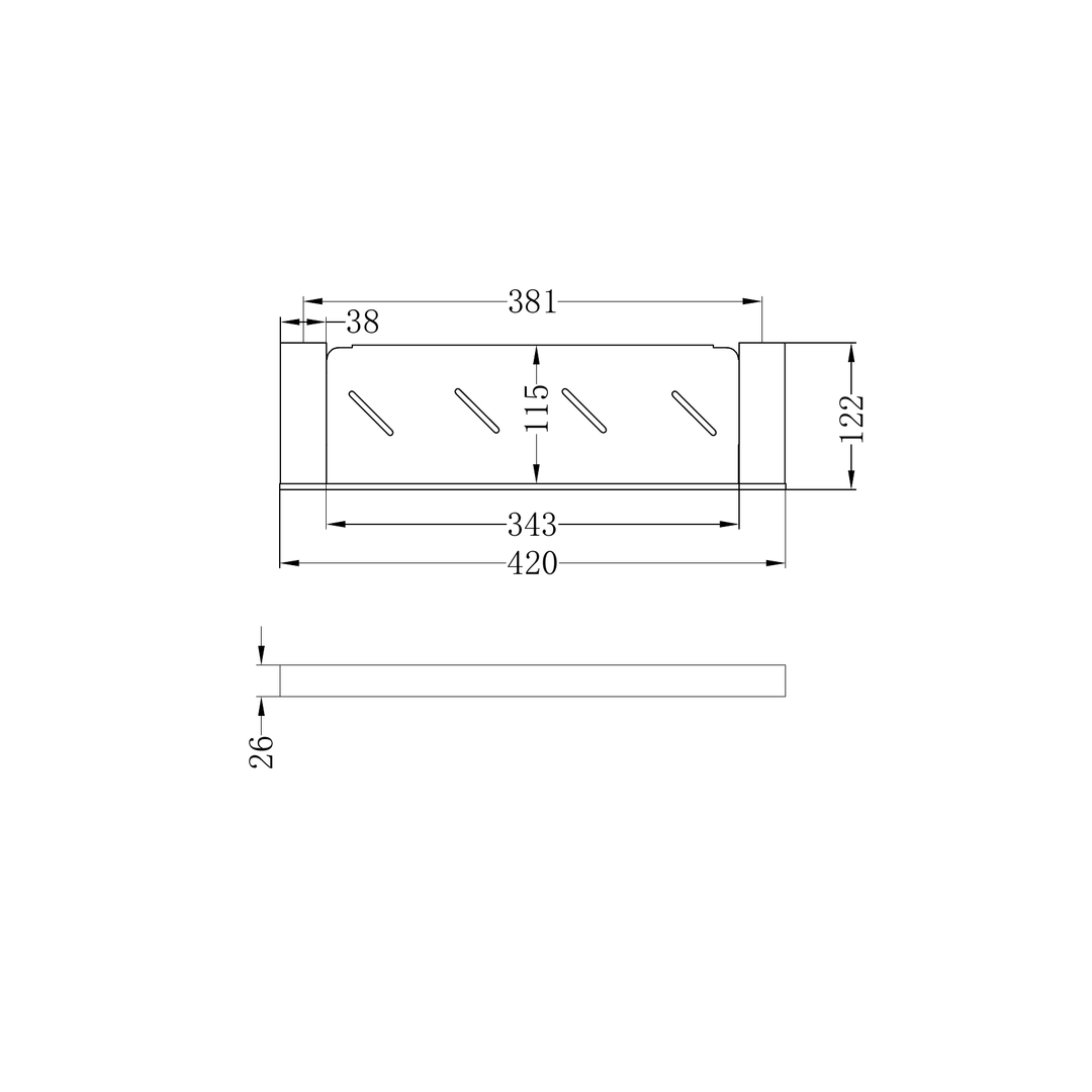 Nero Celia Metal Shelf - Brushed Nickel
