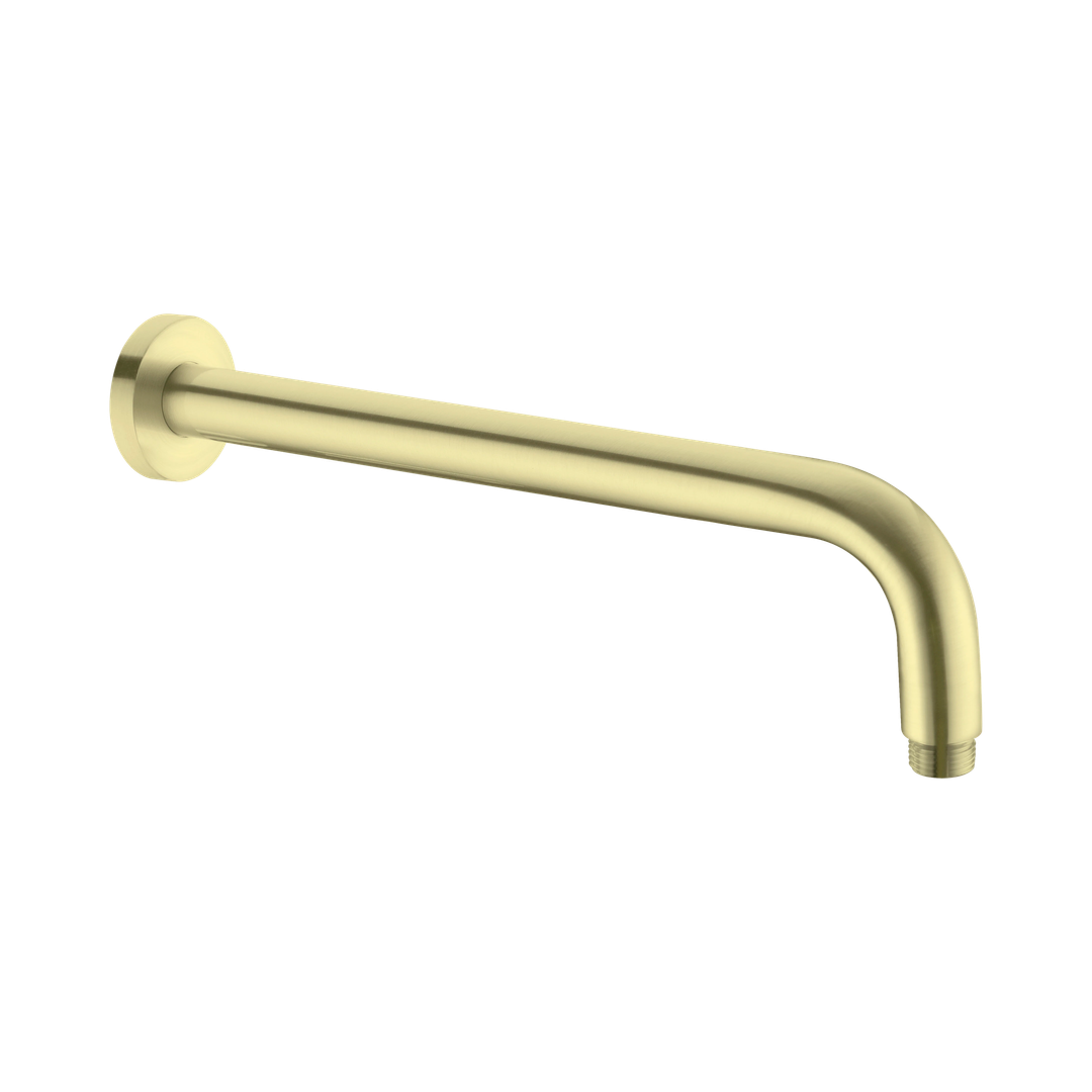 Nero Round Shower Arm 500mm - Brushed Gold
