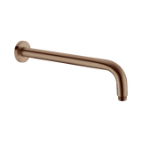 Nero Round Shower Arm 500mm - Brushed Bronze