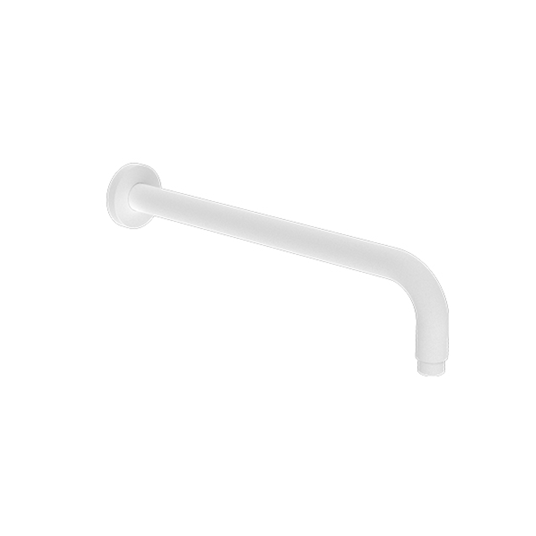 Nero Round Shower Arm - Matte White