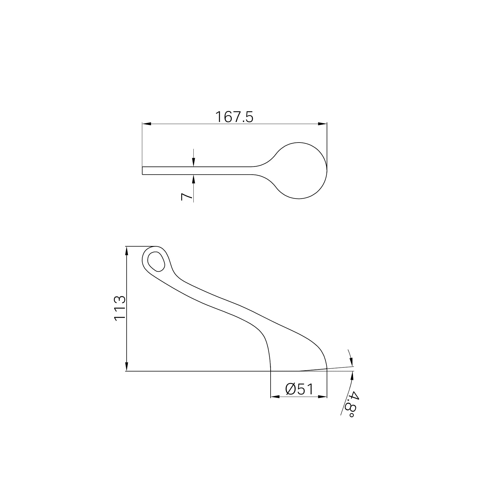 Nero Dda Care Mixer Handle Only - Chrome