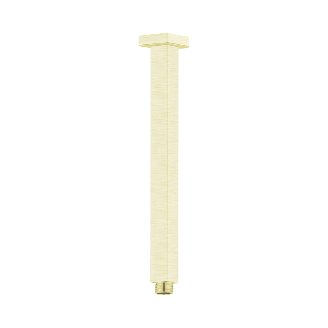 Nero Square Ceiling Arm 300Mm Length - Brushed Gold