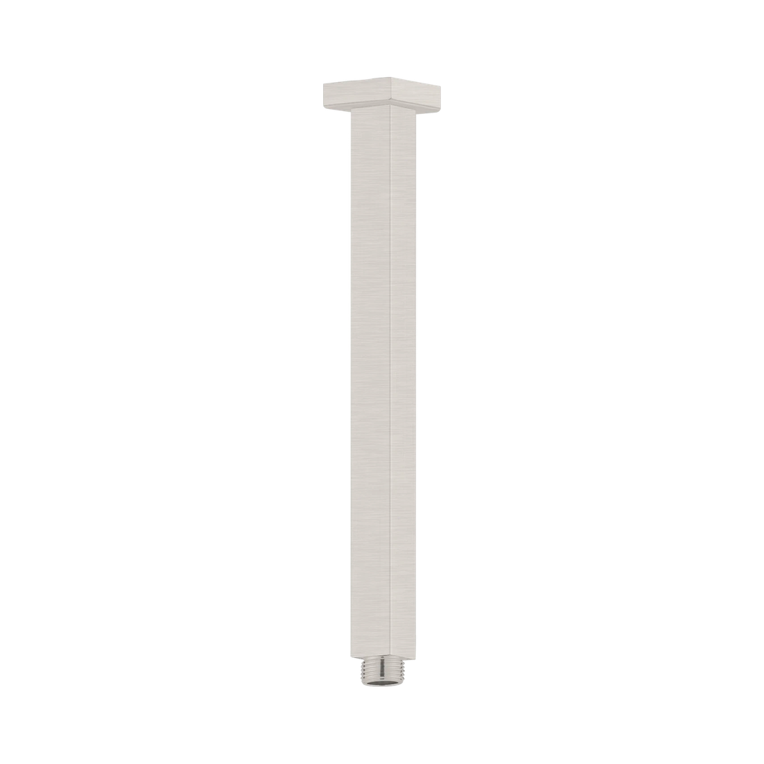 Nero Square Ceiling Arm 300Mm Length - Brushed Nickel