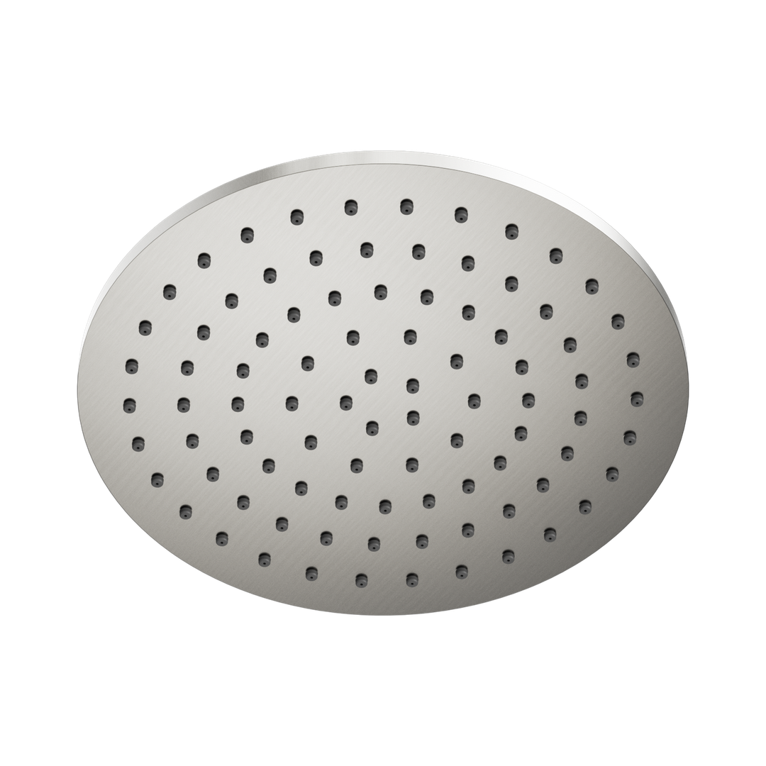 Nero 250Mm Round Metal Shower Head II - Brushed Nickel