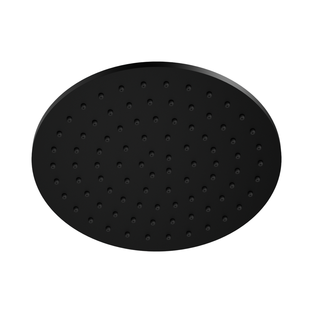 Nero 250Mm Round Metal Shower Head II - Matte Black