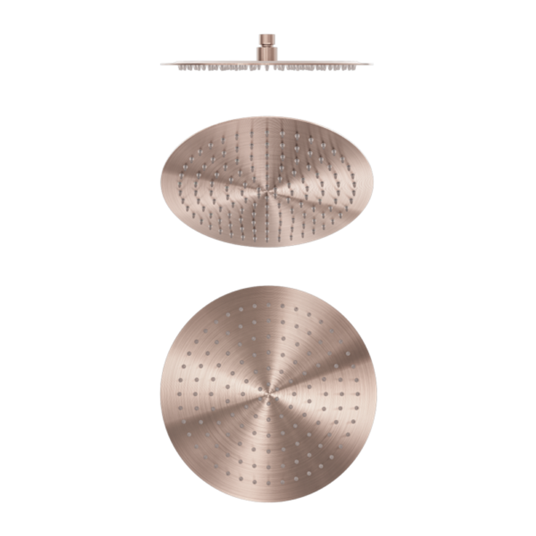 Nero Zen Ss316L 300mm Round Shower Head - Brushed Bronze