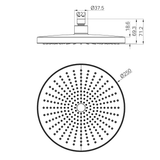 Nero Opal 250Mm Shower Head - Brushed Nickel