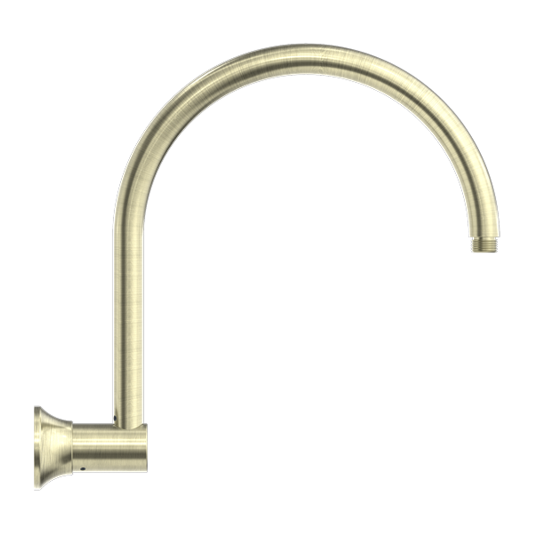 Nero York Shower Arm - Aged Brass