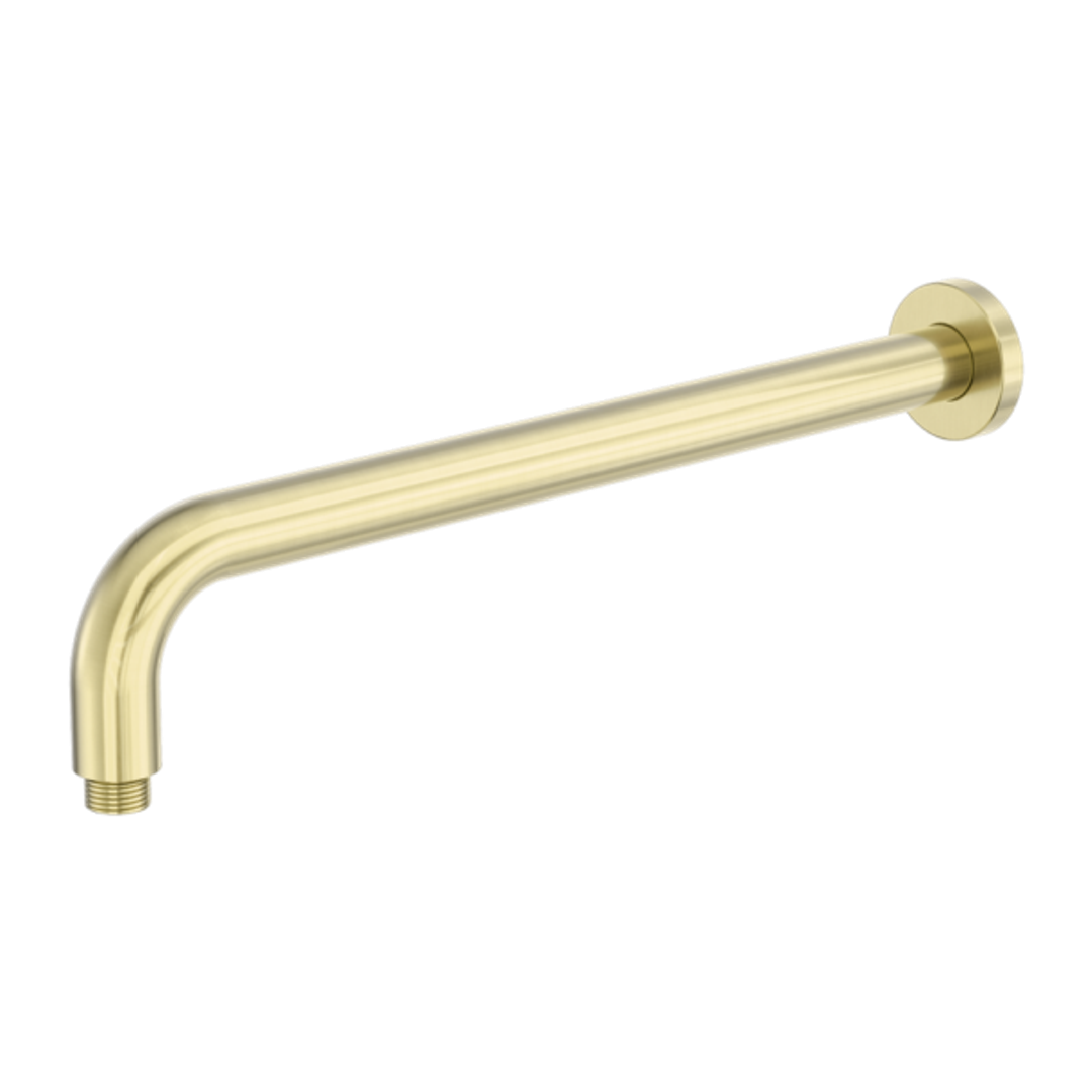 Nero Zen Ss316L Round Shower Arm 400mm Length - Brushed Gold