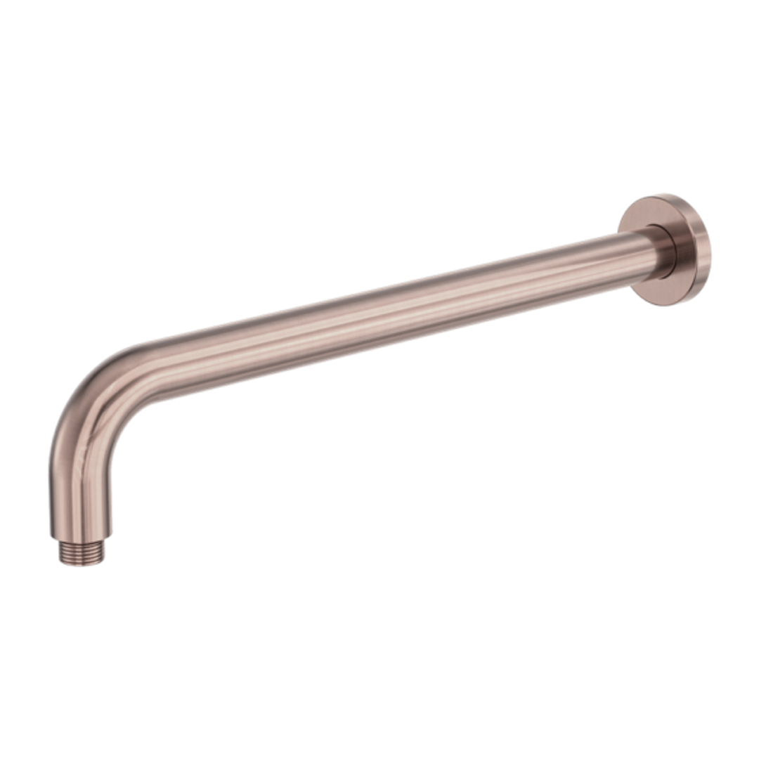 Nero Zen Ss316L Round Shower Arm 400mm Length - Brushed Bronze