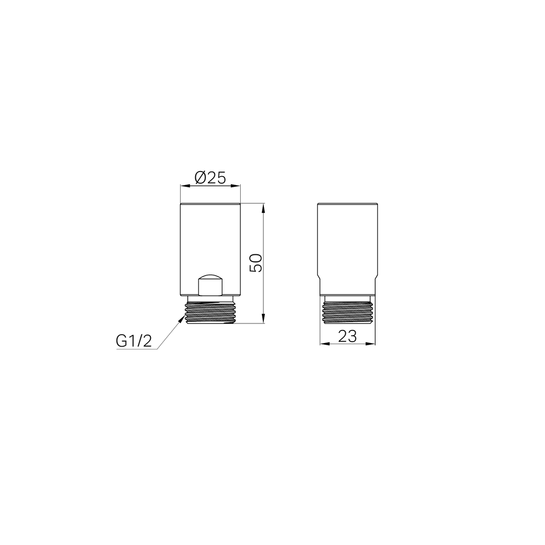 Nero Dual Check Valve Male X Female G1/2 - Brushed Bronze