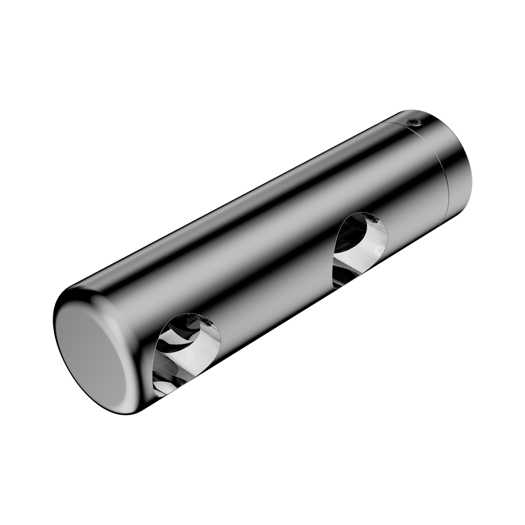 Nero Mecca Care Make Your Own 25mm Grab Rail Double Towel Bracket Left - Chrome