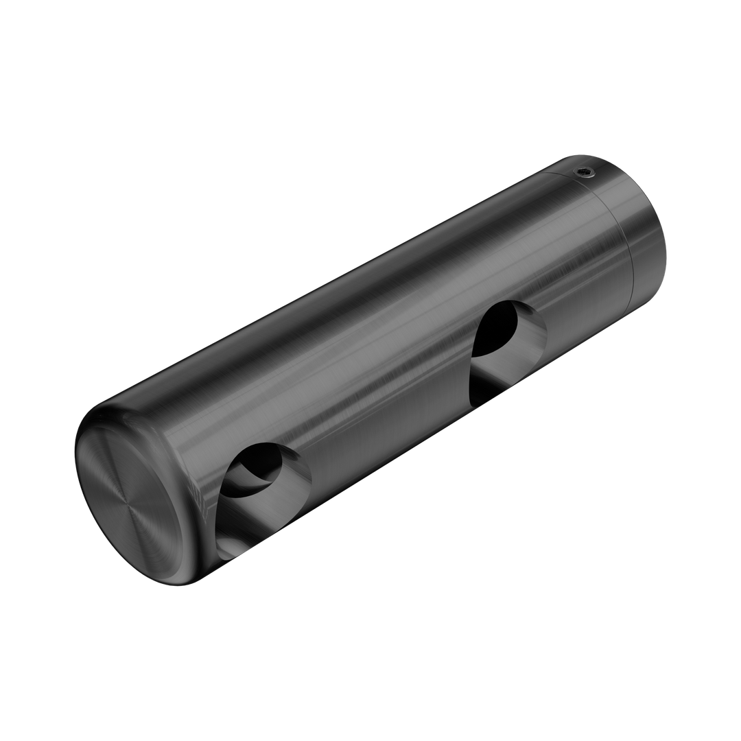 Nero Mecca Care Make Your Own 25mm Grab Rail Double Towel Bracket Left - Gunmetal