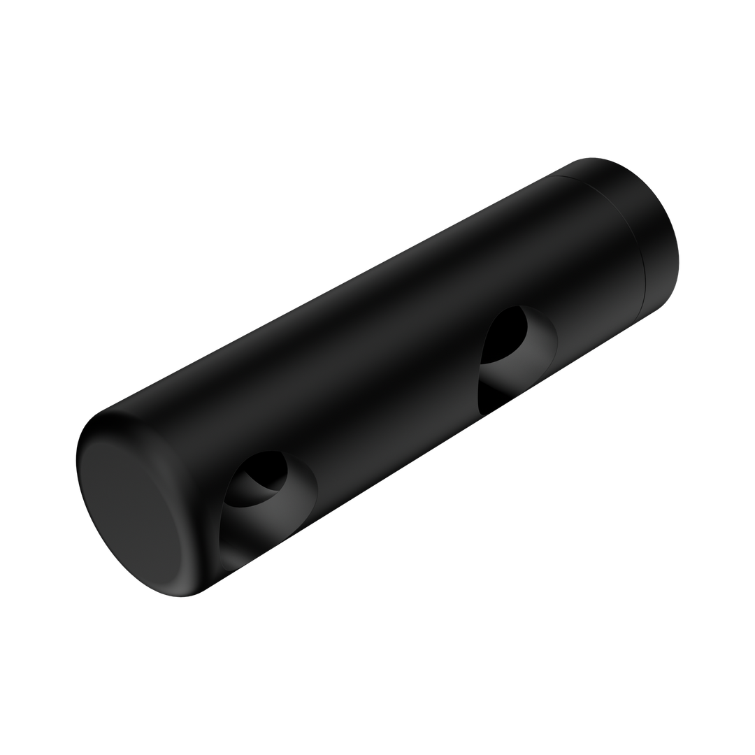 Nero Mecca Care Make Your Own 25mm Grab Rail Double Towel Bracket Left - Matte Black