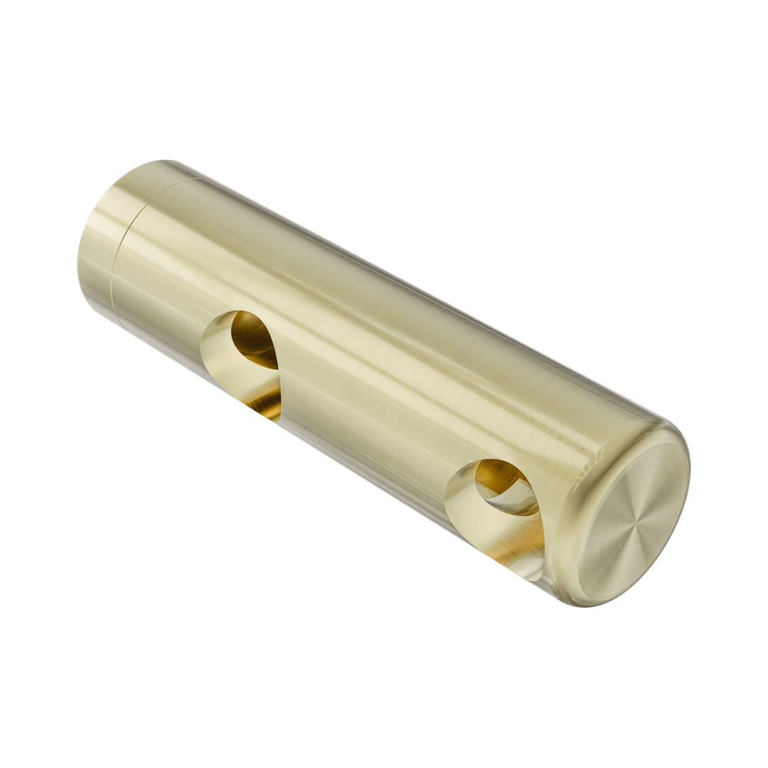 Nero Mecca Care Make Your Own 25mm Grab Rail Double Towel Bracket Right - Brushed Gold
