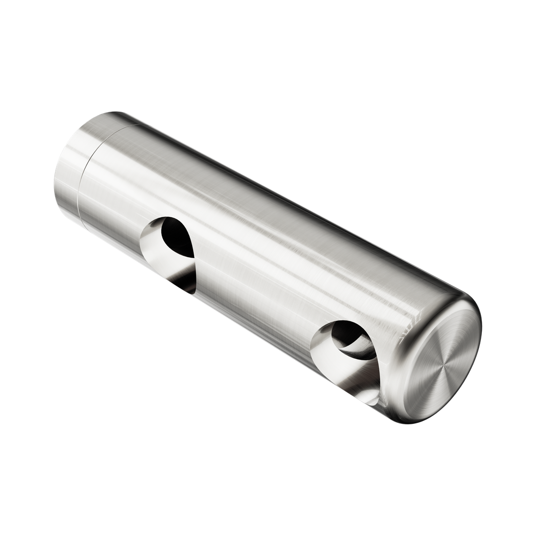 Nero Mecca Care Make Your Own 25mm Grab Rail Double Towel Bracket Right - Brushed Nickel