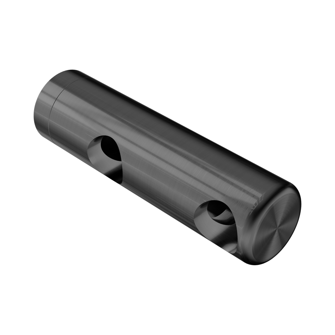 Nero Mecca Care Make Your Own 25mm Grab Rail Double Towel Bracket Right - Gunmetal